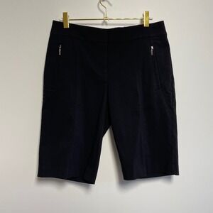 Izod Golf Women's Black Pull On Stretch‎ Wicking Shorts Size 2 Athleisure Nwt